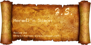 Hermán Simon névjegykártya